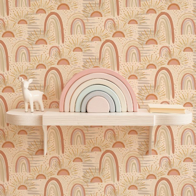 Boho Rainbow Nursery Wallpaper (Creator Uploaded)