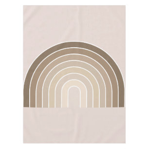Boho Rainbow Olive Earth Tones Tablecloth