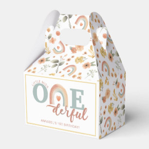 Boho Rainbow Onederful 1st Birthday Favour Boxes –