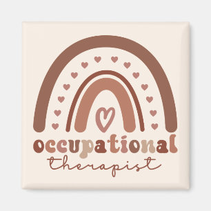 Boho Rainbow OT Occupational Therapist Gifts Magnet