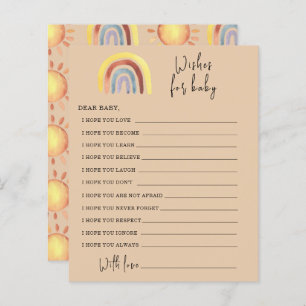 Boho Rainbow Party game   wishes for baby