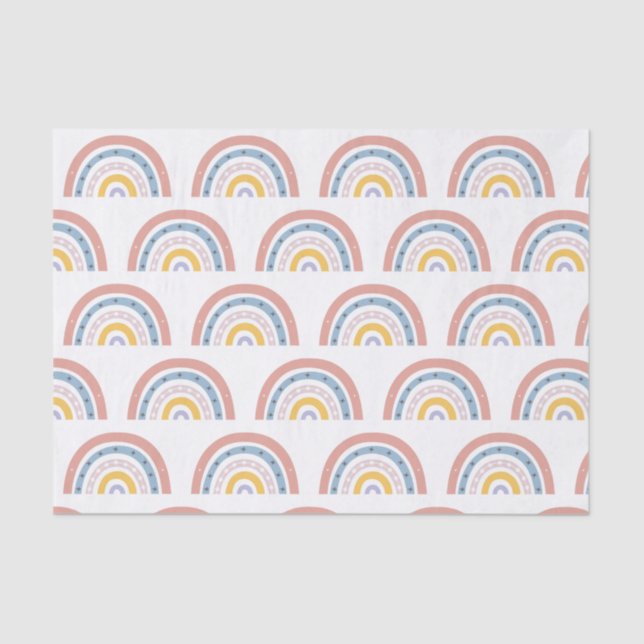 Boho Rainbow Pastel Tissue Paper (Front)