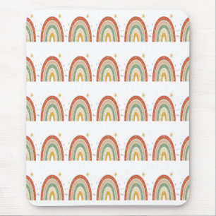 Boho Rainbow Pattern Neck Tie Mouse Pad