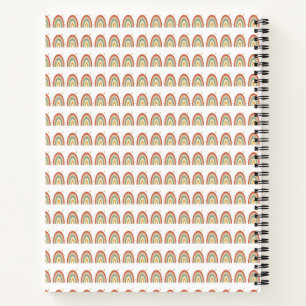 Boho Rainbow Pattern Neck Tie Notebook