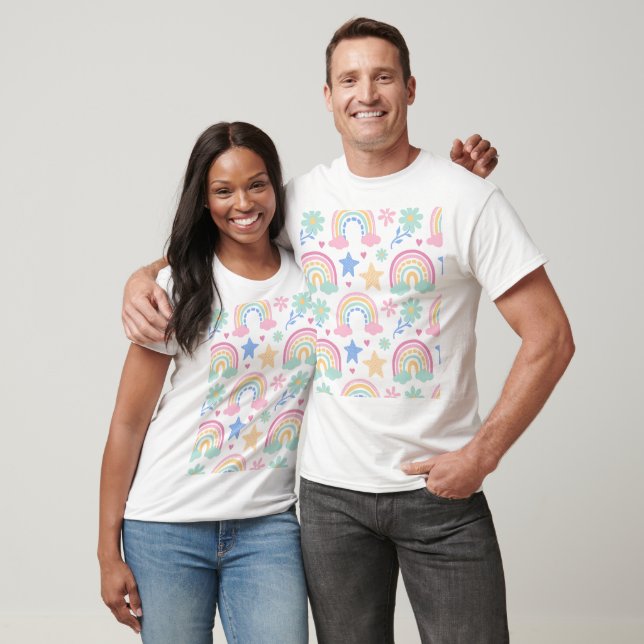 Boho Rainbow Pattern T-Shirt (Unisex)