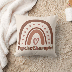 Boho Rainbow Psychotherapist Therapist Cushion