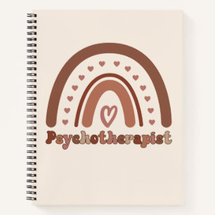 Boho Rainbow Psychotherapist Therapist Notebook