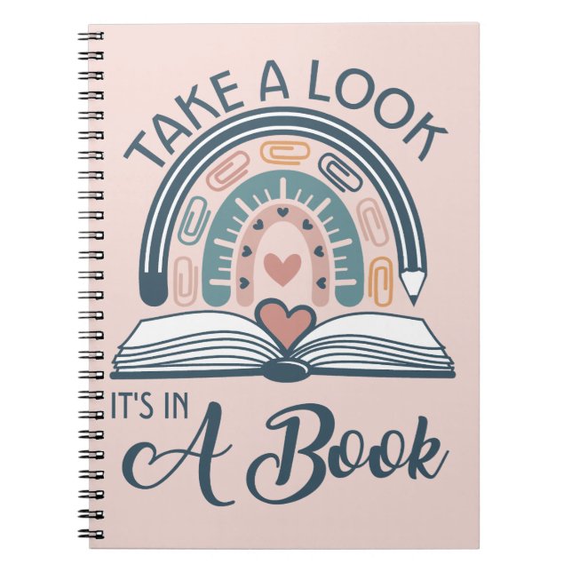 Boho Rainbow Reading It's in a Book (Front)