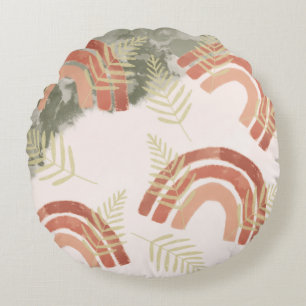 Boho Rainbow Round Cushion