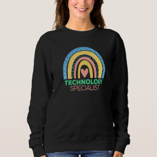 Boho Rainbow Stem Teacher Tech Squad Technology Sp Sweatshirt