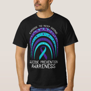 Boho Rainbow Suicide Awareness Mental Health T-Shirt