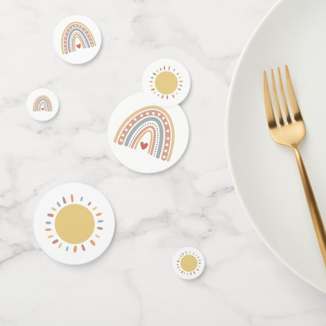 Boho Rainbow Sunshine Warm Muted Colours Confetti (Group)