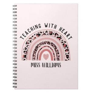 Boho Rainbow Teacher Appreciation Spiral Notebook