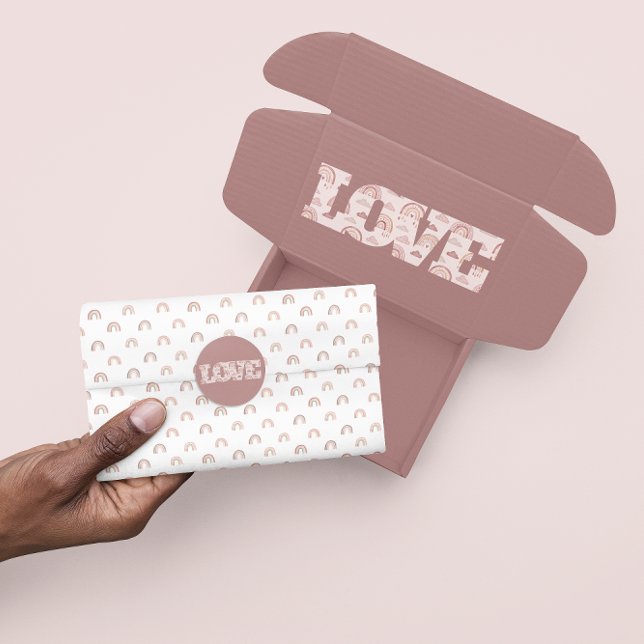 Boho Rainbow Tissue Paper  (Celebrate someone special with this boho rainbow tissue paper! )