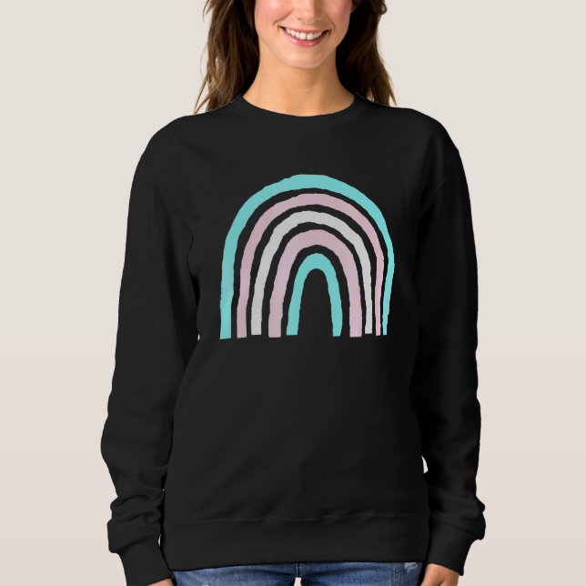 Boho Rainbow Trans Flag Pride Lbgtqia Sweatshirt (Front)