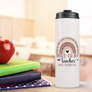 Boho Rainbow Tumbler for 3rd Grade Teacher