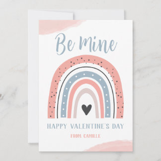 Boho Rainbow Valentines Card