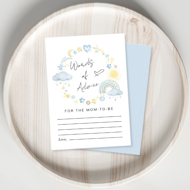 Boho Rainbow Watercolor Baby Shower Enclosure Card (Creator Uploaded)