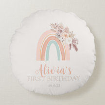 Boho Rainbow Watercolor First Birthday