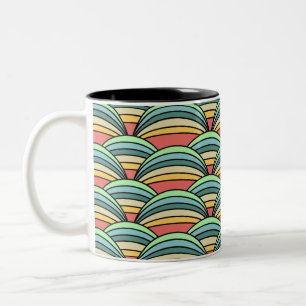 Boho Rainbows Two-Tone Coffee Mug