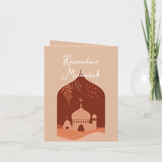 Boho Ramadan Mubarak Card (Back)