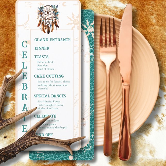 Boho Ranch Wedding Flat Program Menu (Creator Uploaded)