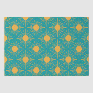 Boho Ray of Sun Turquoise  Tissue Paper