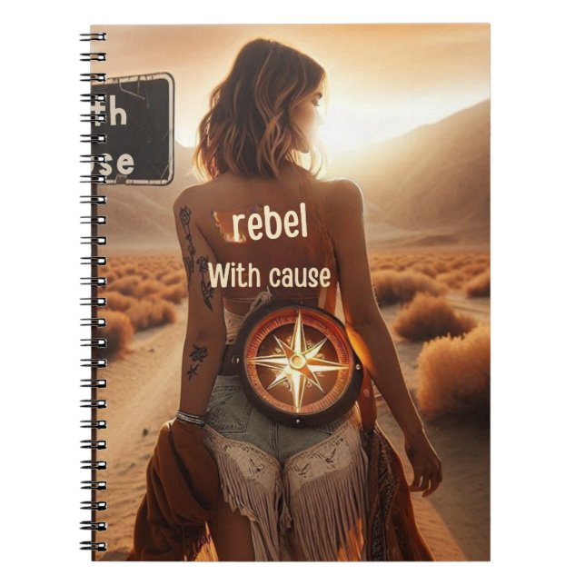 Boho Rebel With Cause – Desert Woman Notebook (Front)