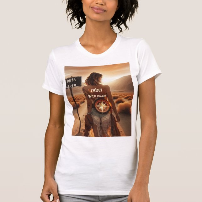 Boho Rebel With Cause – Desert Woman T-Shirt (Front)