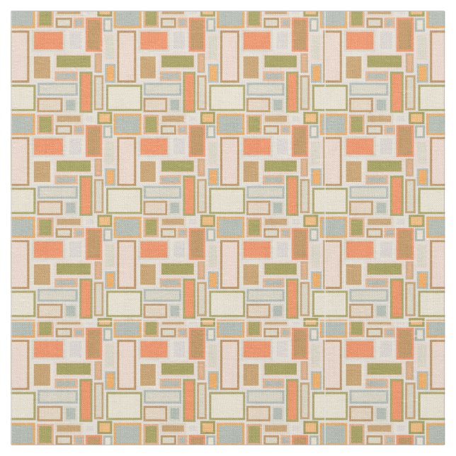 Boho Rectangles  Fabric (Close Up)