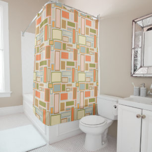 Boho Rectangles  Shower Curtain
