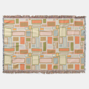 Boho Rectangles  Throw Blanket