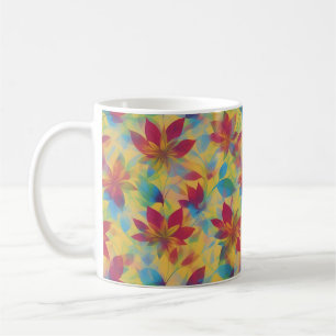 BOHO Red Floral Design Coffee Mug