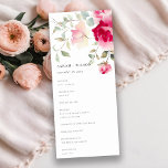 Boho Red Pink Rose Flowers Wedding Program<br><div class="desc">It’s very easy to customise,  with your personal details. If you need any other matching product or customisation,  kindly message via Zazzle.</div>