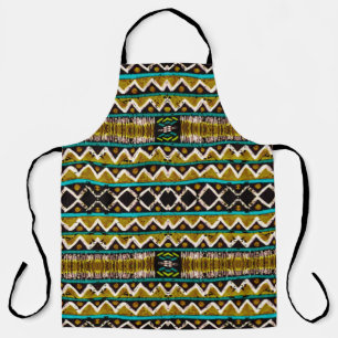 Boho repeat. Geometric seamless embroidery. Decora Apron