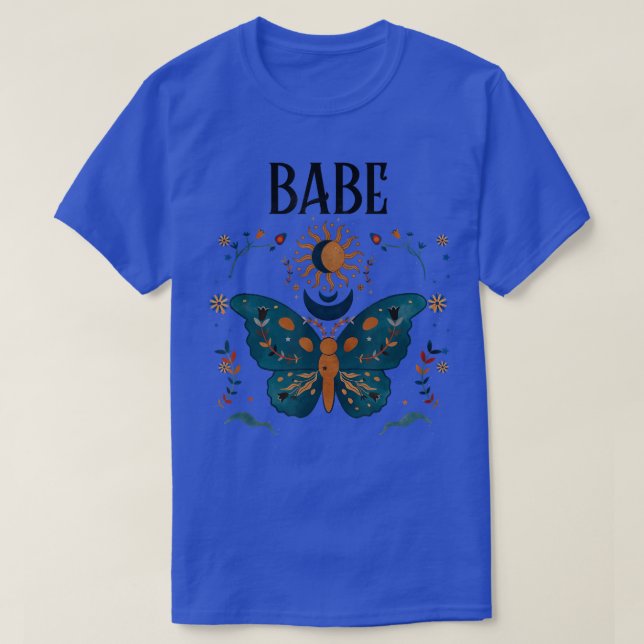 Boho Retro Celestial Bachelorette Bride Bridesmaid T-Shirt (Design Front)