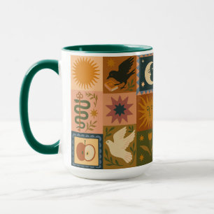 Boho Retro Celestial Sun Moon  Mug