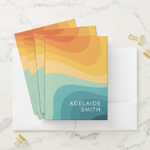 Boho Retro Classic Colour Wave Minimalist