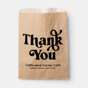 Boho Retro Custom Business Thank You Favour Bag
