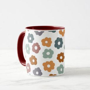 Boho Retro Earthy Florals and Botanical Charm Mug