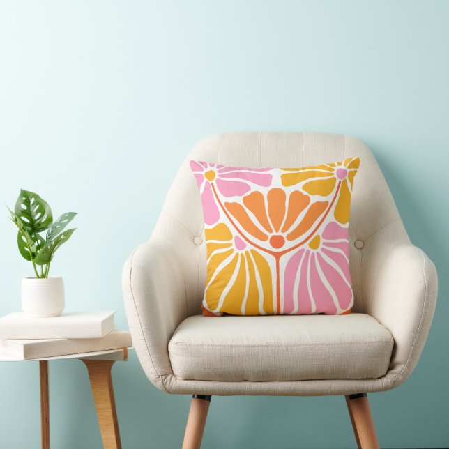 Boho Retro Floral Pattern Cushion (Chair)