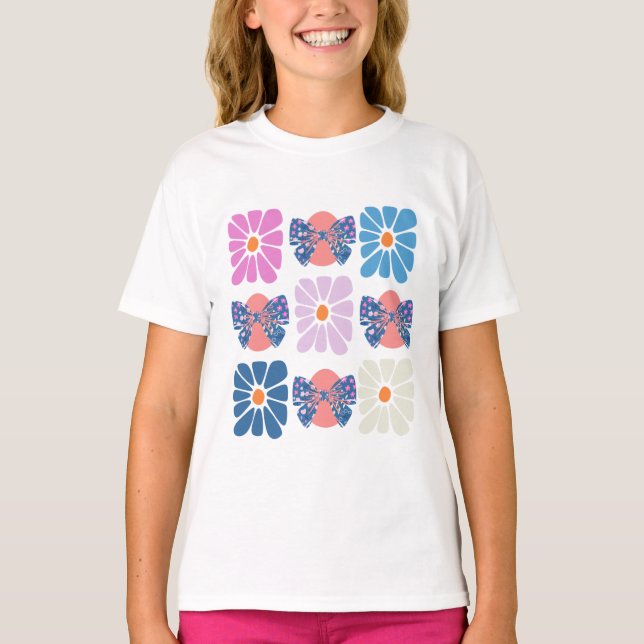 Boho retro floral simple easter T-Shirt (Front)