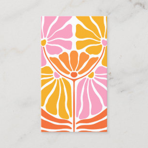 Boho retro Flower Pattern Business Card