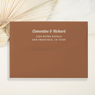 Boho Retro Flowers   Wedding Envelope