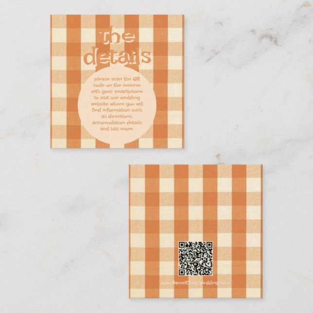 Boho Retro Groovy Colourful Wavy Wedding Enclosure Card (Front/Back)