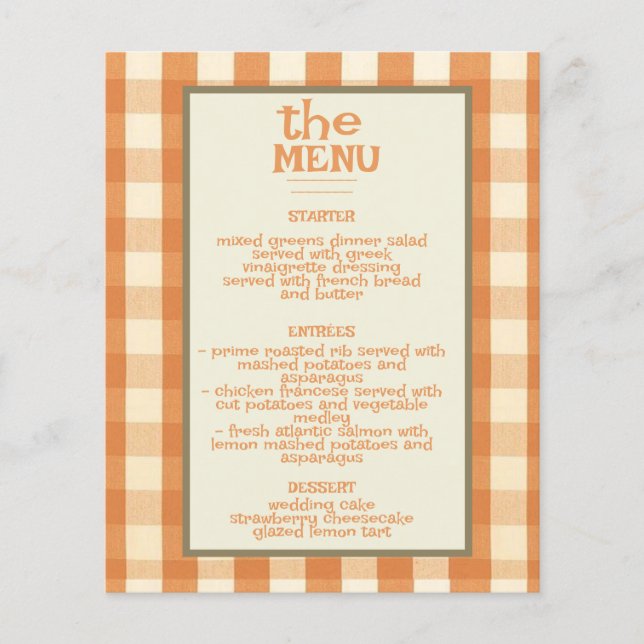Boho Retro Groovy Colourful Wavy Wedding Menu (Front)