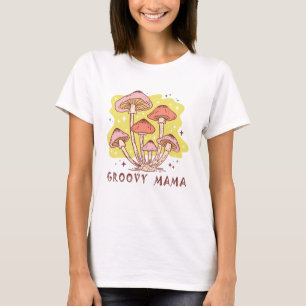 Boho Retro Groovy Mama T-Shirt
