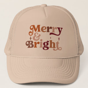 Boho Retro Merry and Bright Trucker Hat