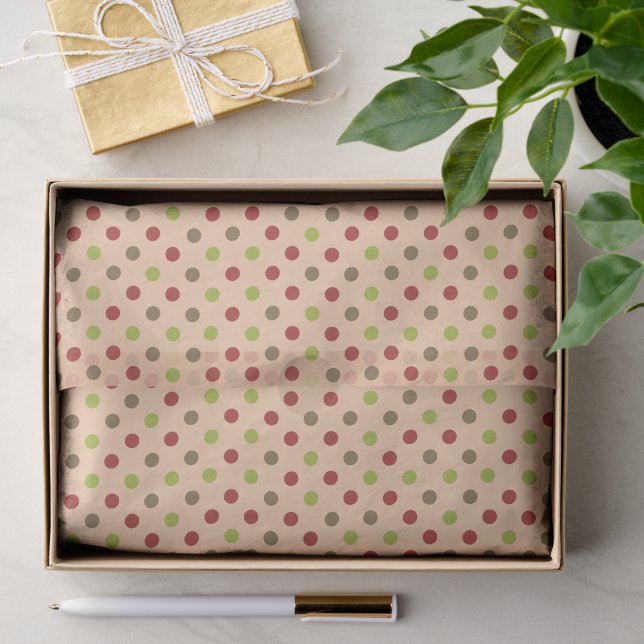 Boho Retro Modern Dot Tissue Paper (Gift)