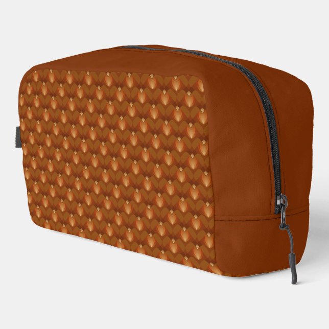 Boho Retro Pattern in 70s Style Dopp Kit (Right Corner)